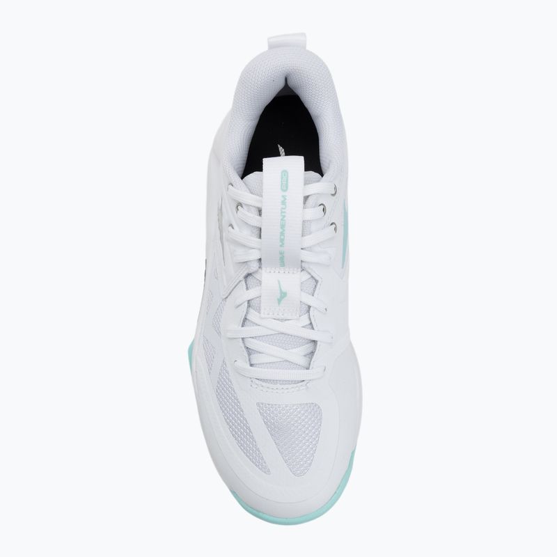 Scarpe da pallavolo da donna Mizuno Wave Momentum Pro bianco/blu 5
