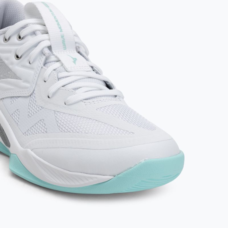 Scarpe da pallavolo da donna Mizuno Wave Momentum Pro bianco/blu 7