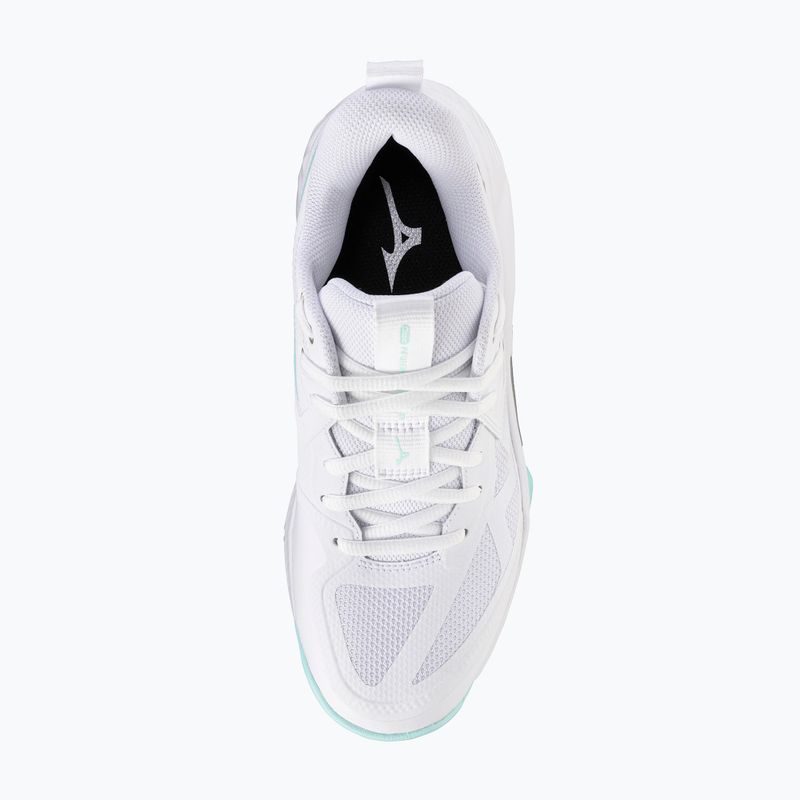 Scarpe da pallavolo da donna Mizuno Wave Momentum Pro bianco/blu 5