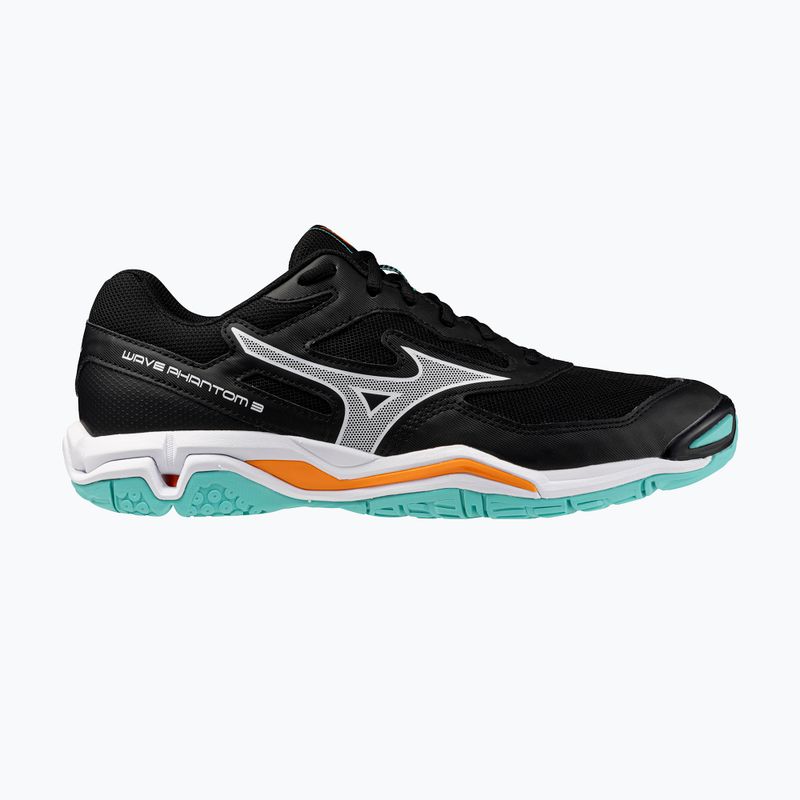 Scarpe da pallamano Mizuno Wave Phantom 3 nero/tangelo/verde ghiaccio