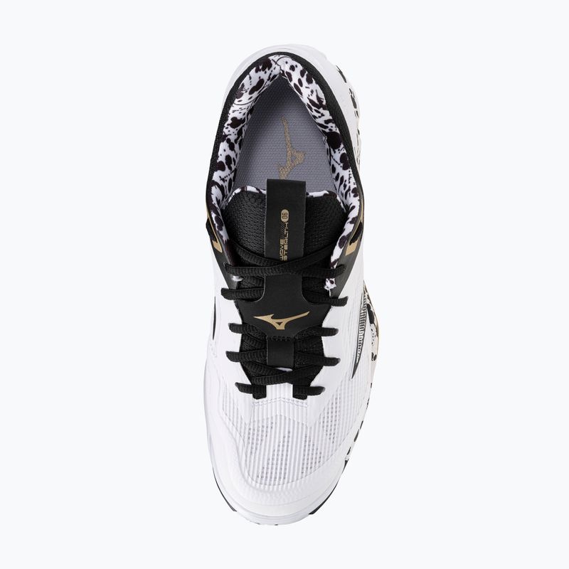 Scarpe da pallamano Mizuno Wave Stealth 6 white/black/ge gold 12