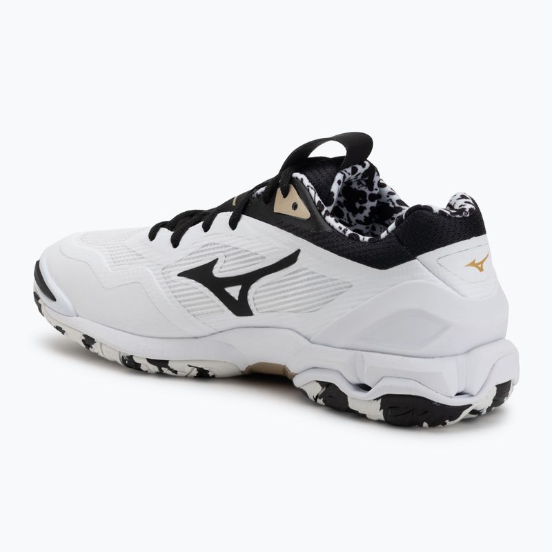 Scarpe da pallamano Mizuno Wave Stealth 6 white/black/ge gold 3