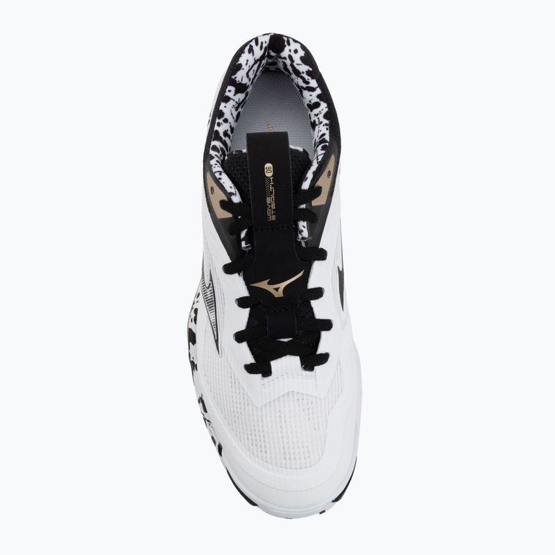 Scarpe da pallamano Mizuno Wave Stealth 6 white/black/ge gold 5