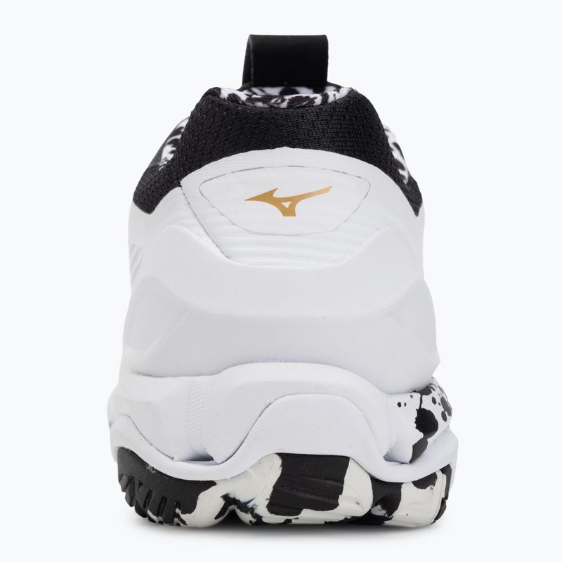 Scarpe da pallamano Mizuno Wave Stealth 6 white/black/ge gold 6