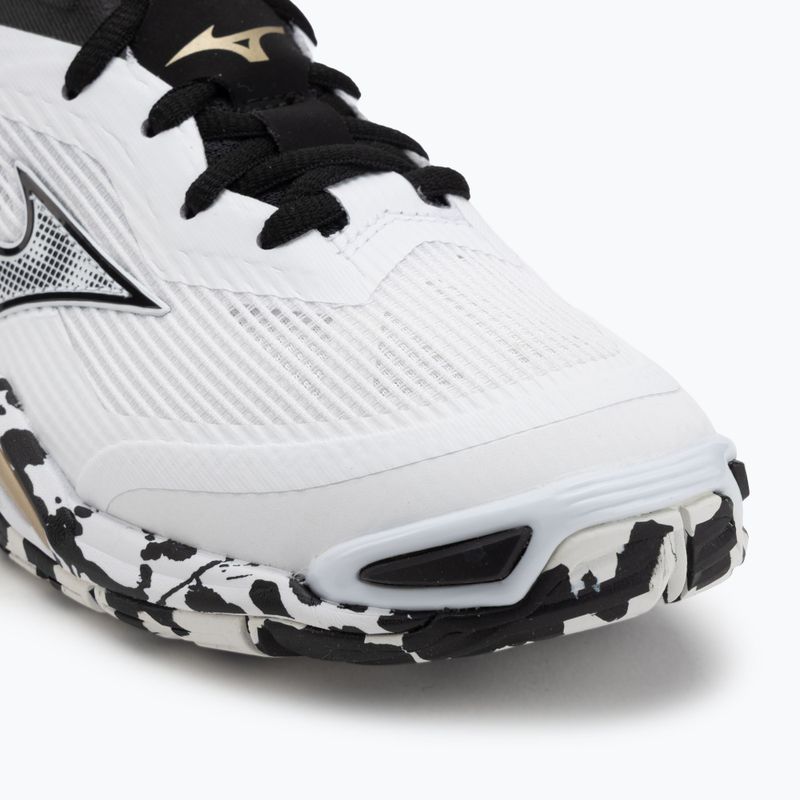 Scarpe da pallamano Mizuno Wave Stealth 6 white/black/ge gold 7