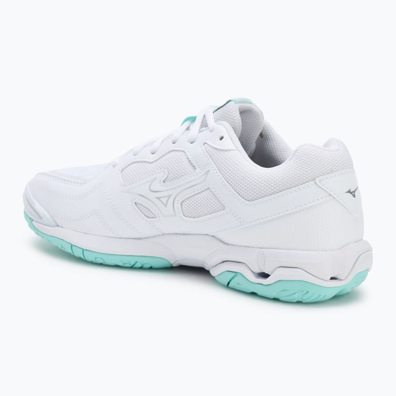 Scarpe da pallamano da donna Mizuno Wave Phantom 3 bianco/blu tinta unita 3