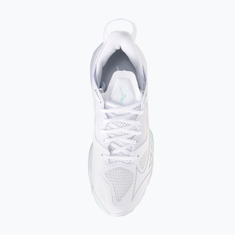 Scarpe da pallamano da donna Mizuno Wave Mirage 5 bianco/blu tinta unita 5