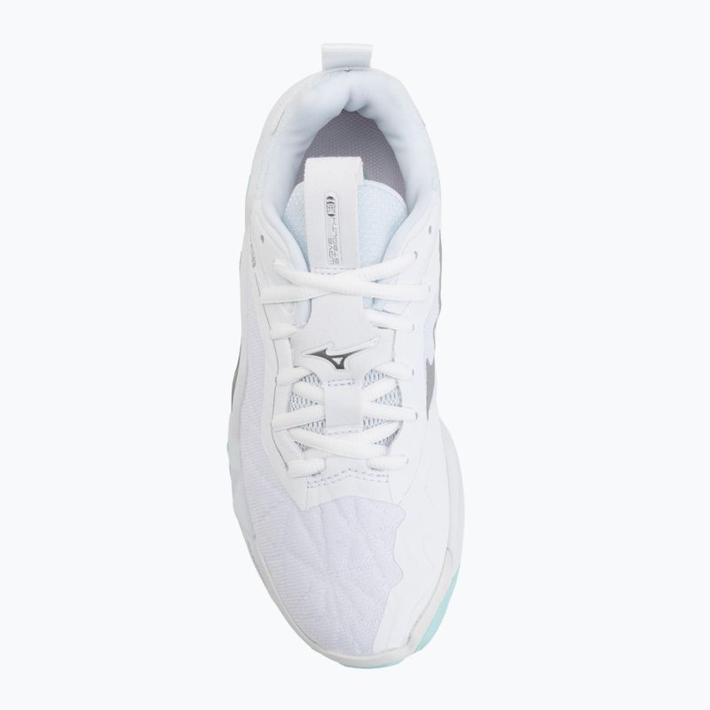 Scarpe da pallamano da donna Mizuno Wave Stealth Neo 2 white/blue tint 5