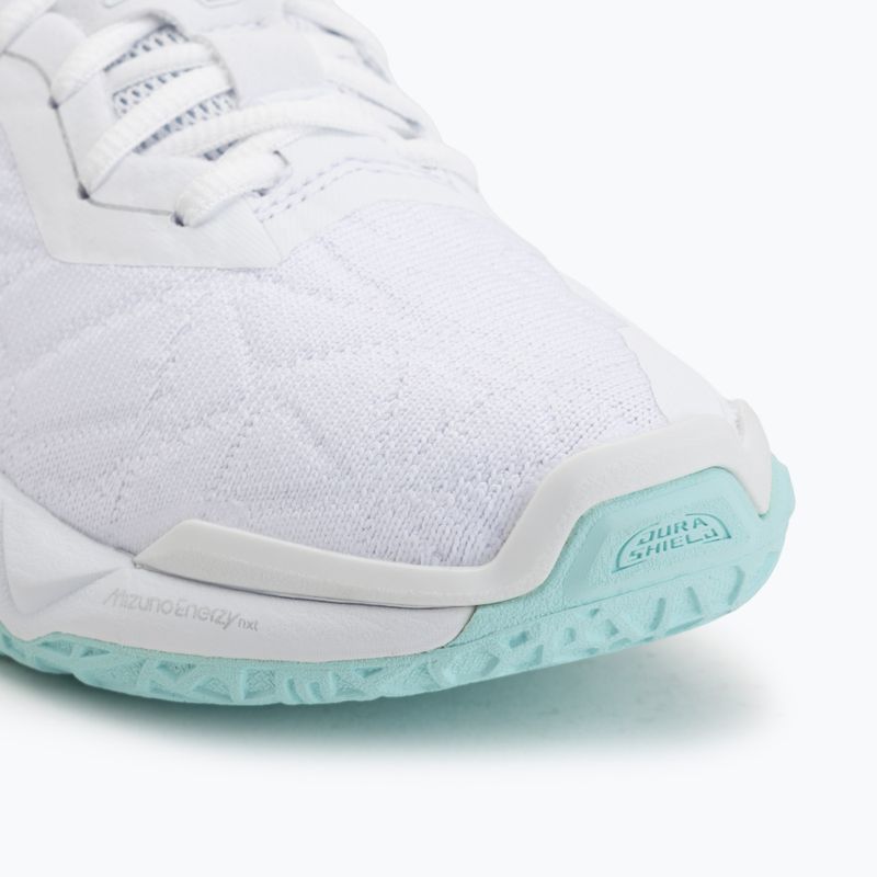 Scarpe da pallamano da donna Mizuno Wave Stealth Neo 2 white/blue tint 7