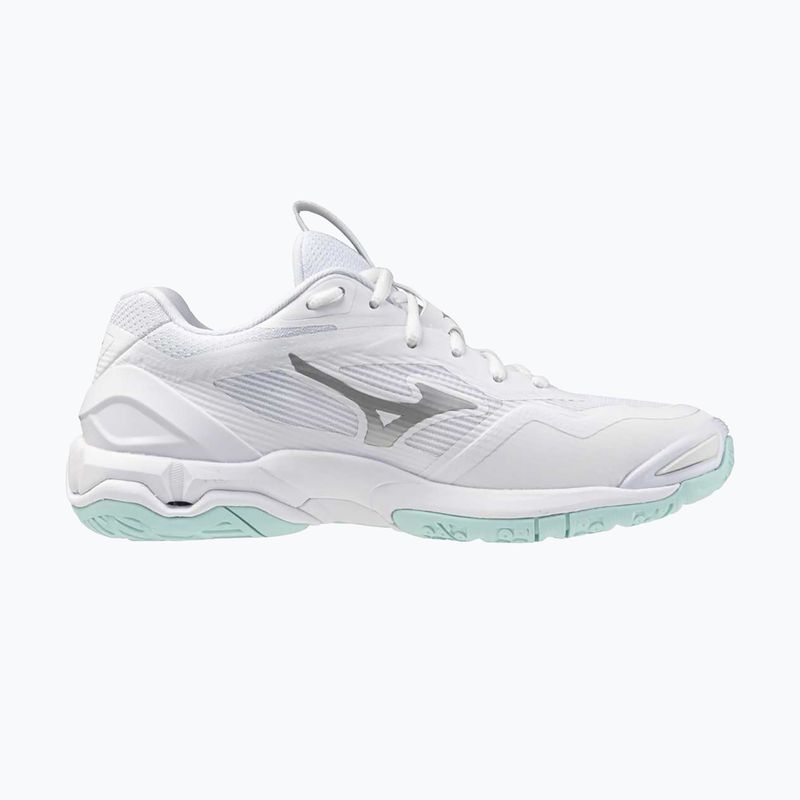 Scarpe da pallamano da donna Mizuno Wave Stealth 6 bianco/blu tinta unita 9