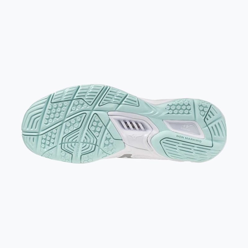 Scarpe da pallamano da donna Mizuno Wave Stealth 6 bianco/blu tinta unita 11