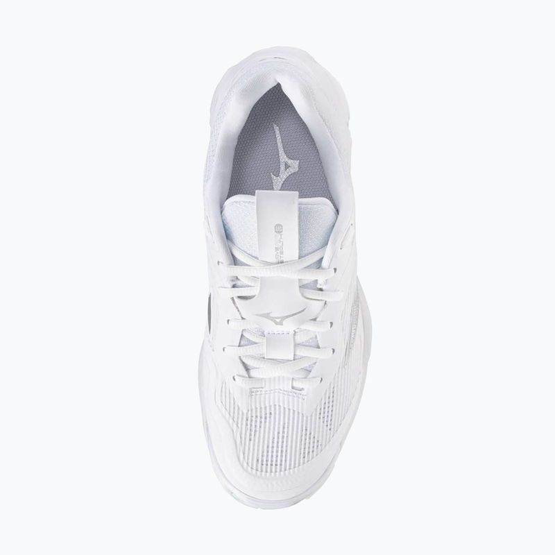 Scarpe da pallamano da donna Mizuno Wave Stealth 6 bianco/blu tinta unita 12