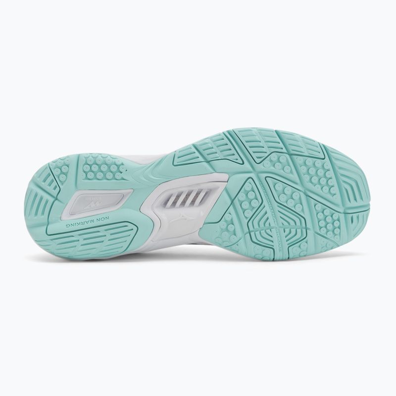 Scarpe da pallamano da donna Mizuno Wave Stealth 6 bianco/blu tinta unita 4