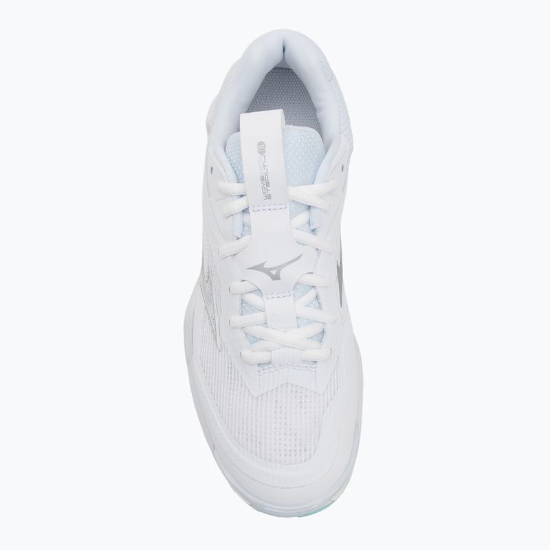 Scarpe da pallamano da donna Mizuno Wave Stealth 6 bianco/blu tinta unita 5