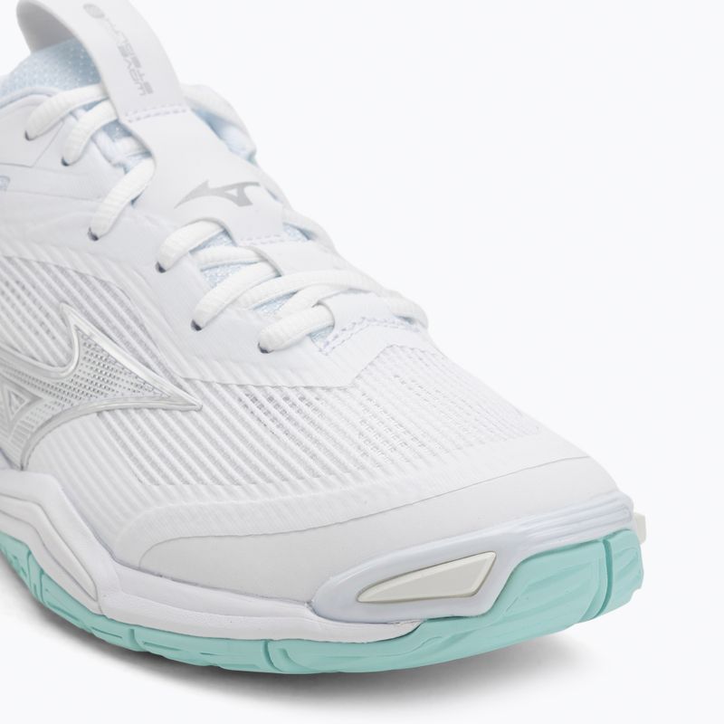 Scarpe da pallamano da donna Mizuno Wave Stealth 6 bianco/blu tinta unita 7