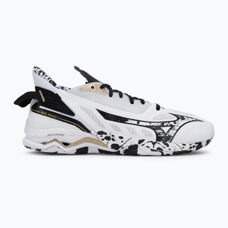 Scarpe da pallamano Mizuno Wave Mirage 5 white/black/gold 2