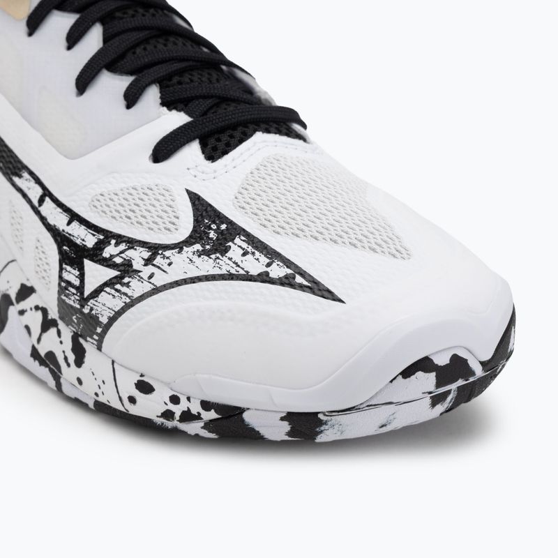 Scarpe da pallamano Mizuno Wave Mirage 5 white/black/gold 7