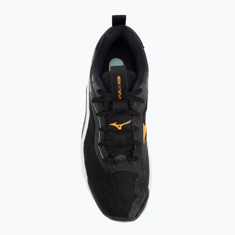 Scarpe da pallamano Mizuno Wave Stealth Neo 2 nero/tangelo/verde ghiaccio 5