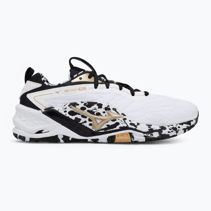 Scarpe da pallamano Mizuno Wave Stealth Neo 2 white/black/gold 2