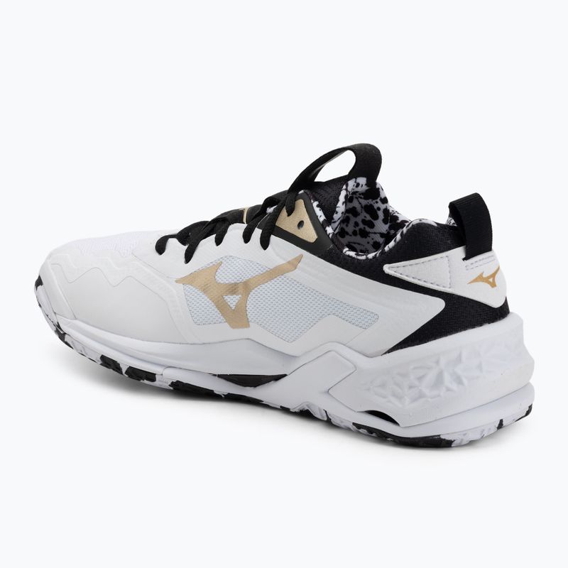Scarpe da pallamano Mizuno Wave Stealth Neo 2 white/black/gold 3