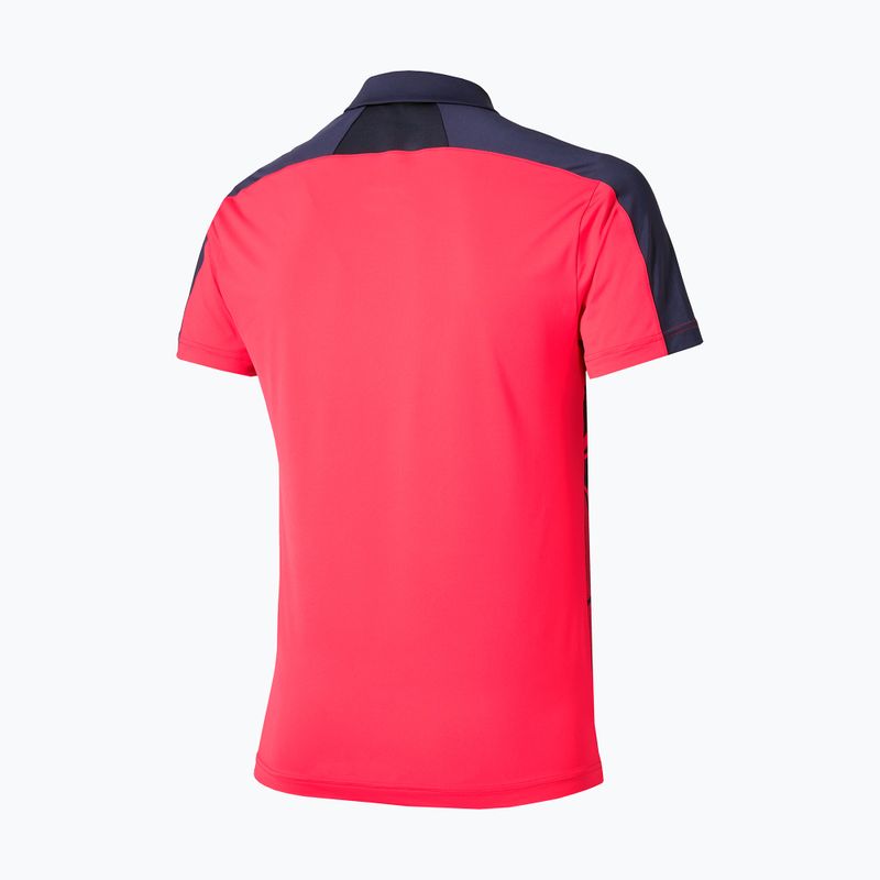 Polo Mizuno Daybreakers Shadow uomo rosso vivo 2