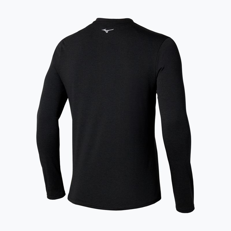 Maglietta a maniche lunghe Mizuno Core Impulse Half Zip da uomo, nero 2