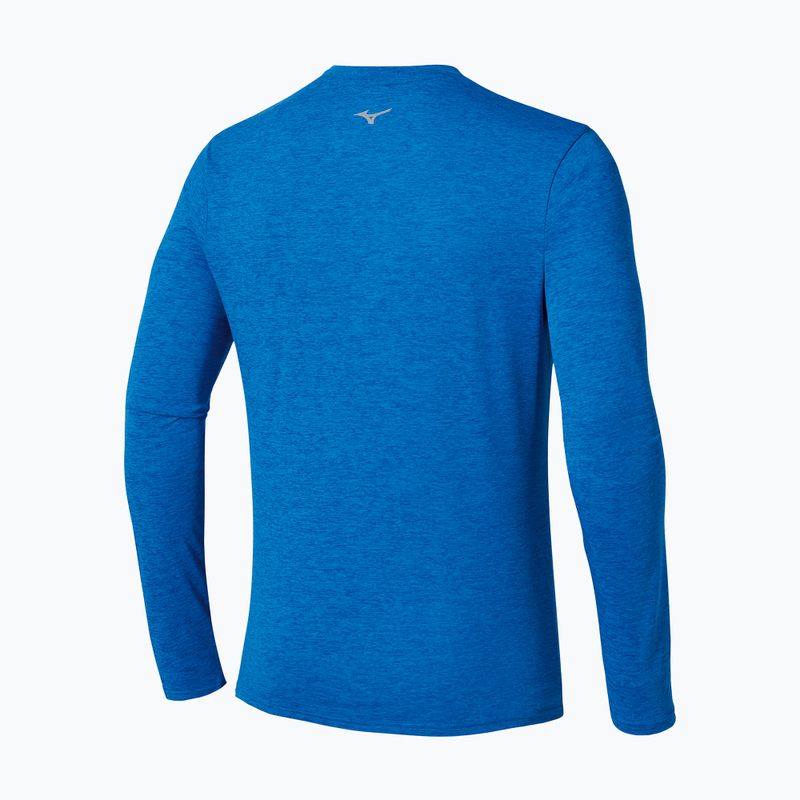 Maglietta Mizuno Core Impulse Half Zip a maniche lunghe da uomo, blu principessa 2