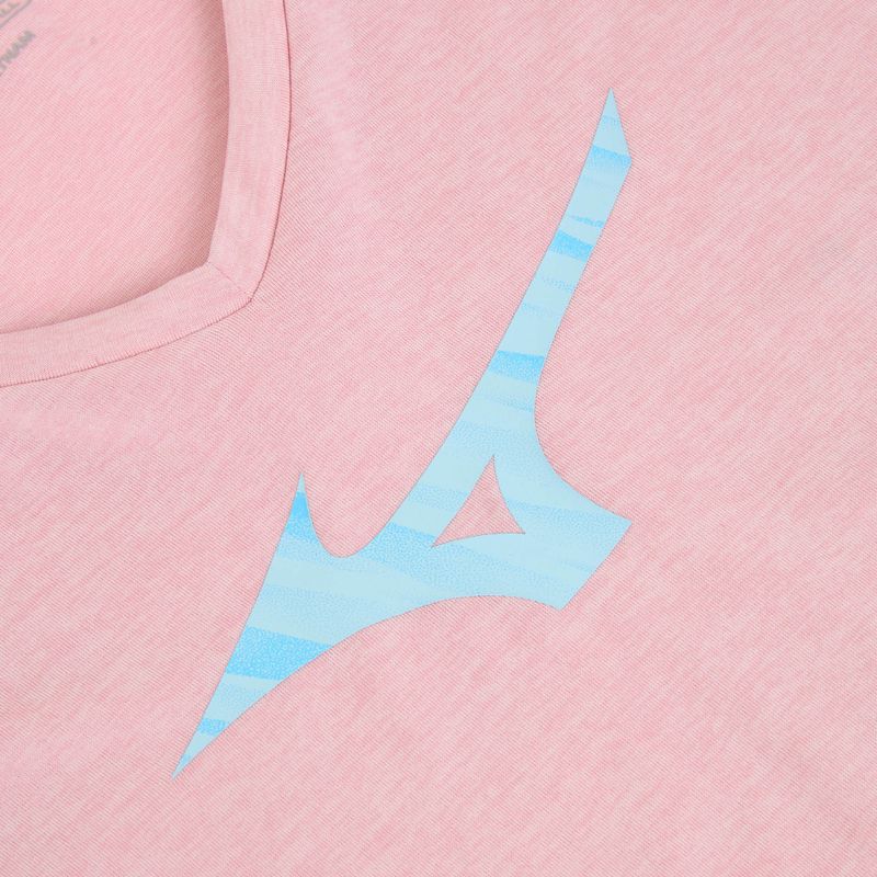 Maglietta da running da donna Mizuno Core Runbird Tee color malva sbiancato 3