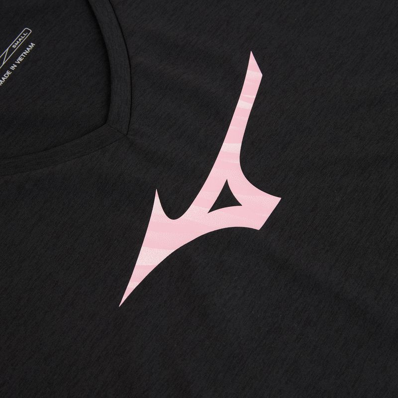 Maglietta da corsa da donna Mizuno Core Runbird Tee nero/mauve 3