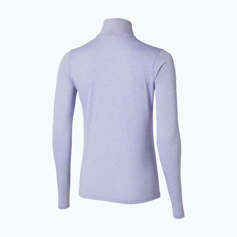 Felpa running donna Mizuno Core Impulse Half Zip Tee blu islandese 2