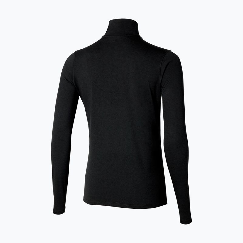 Felpa running donna Mizuno Core Impulse Half Zip Tee nero 2