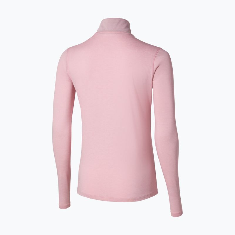 Felpa running donna Mizuno Core Impulse Half Zip Tee malva sbiancata 2