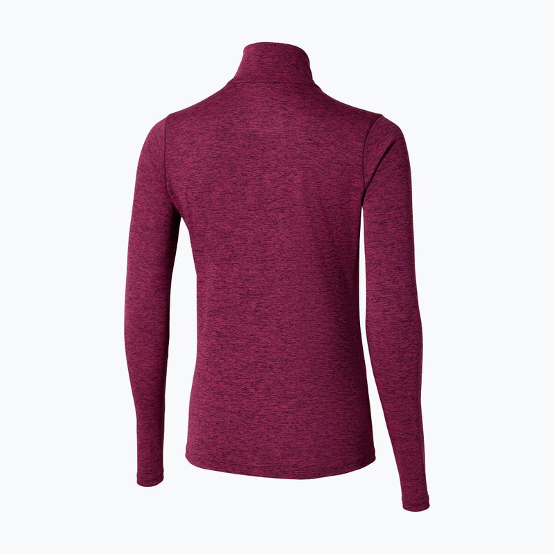 Felpa running donna Mizuno Core Impulse Half Zip Tee viola scuro 2