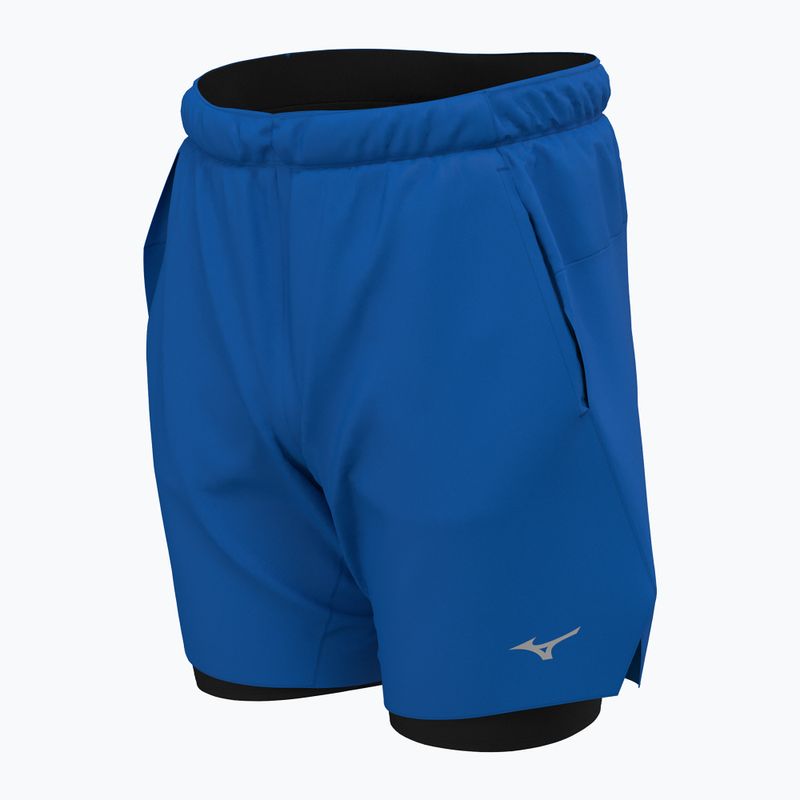 Pantaloncini da corsa Mizuno Core 7.5 2IN1 da uomo, blu principessa 3