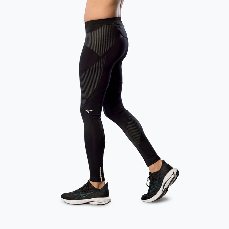 Leggings running uomo Mizuno Tech Biogear Sonic Long black 2
