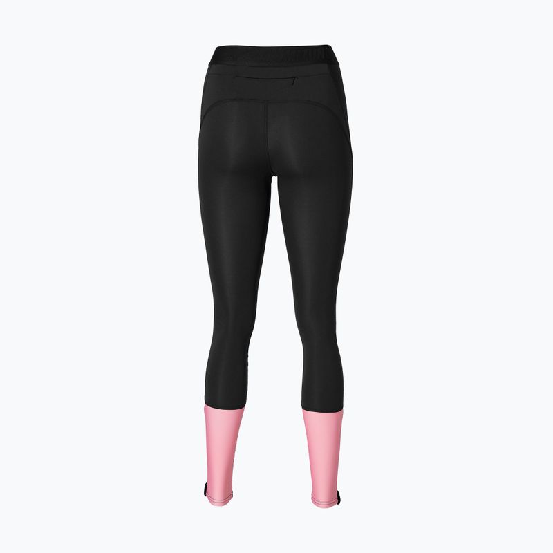 Leggings da corsa da donna Mizuno Core Impulse Long nero/malva 2