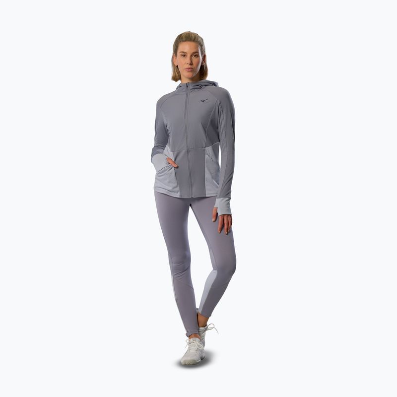 Giacca da corsa Mizuno Active Warm Hybrid Full Zip Hooded donna quicksilver 2
