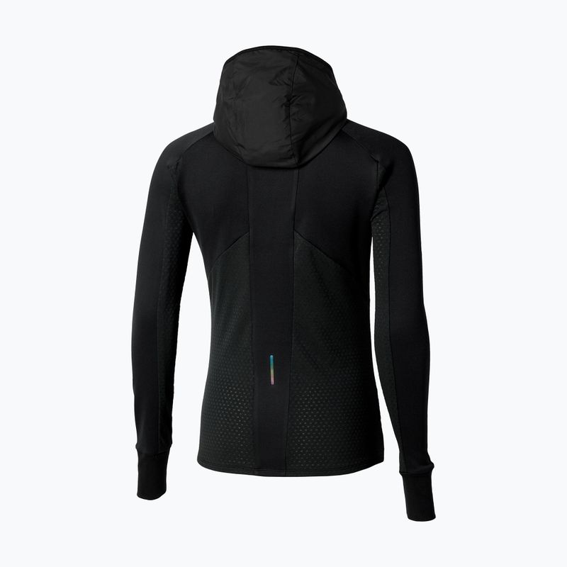 Giacca da running donna Mizuno Active Warm Hybrid Full Zip Hooded nero 2