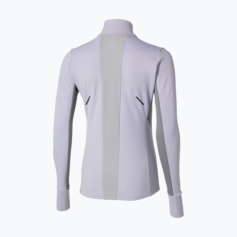 Felpa running donna Mizuno Active Warm Half Zip blu islandese 2