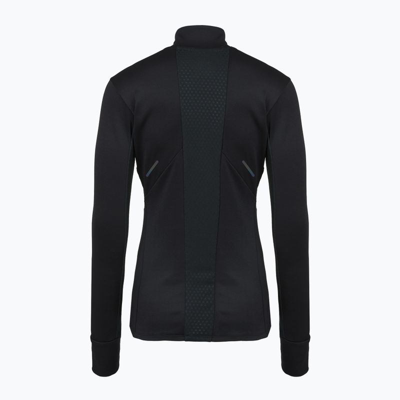 Felpa running donna Mizuno Active Warm Half Zip nero 2