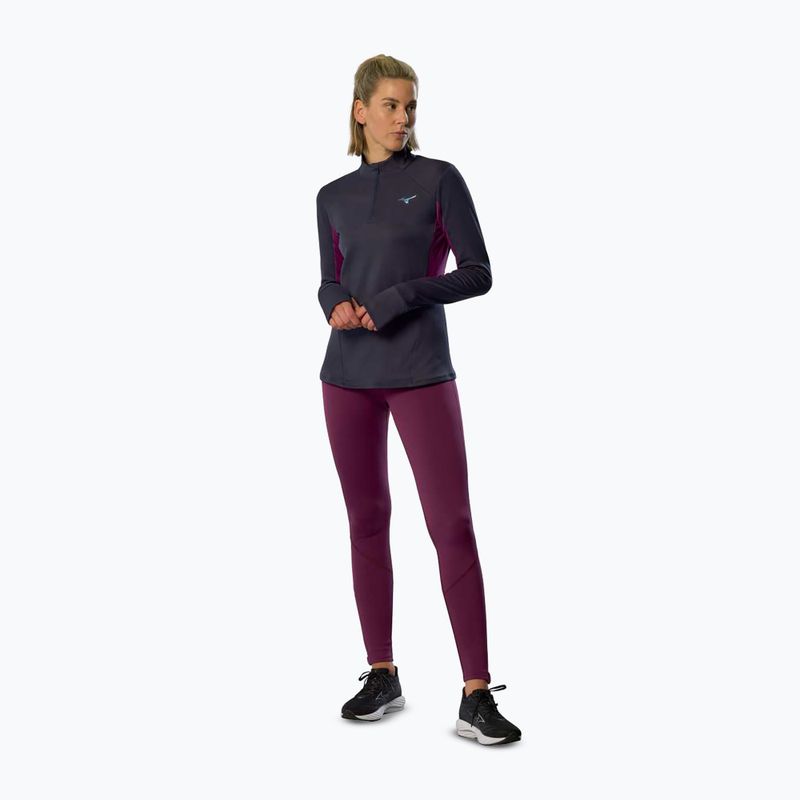 Felpa running donna Mizuno Active Warm Half Zip baritone blue 2