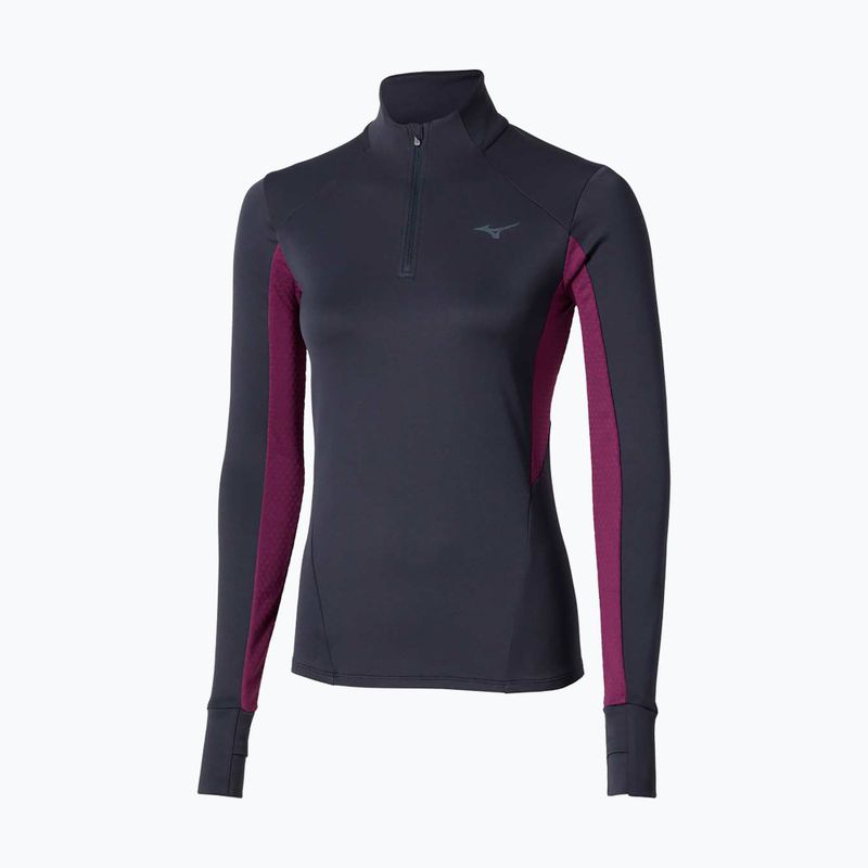 Felpa running donna Mizuno Active Warm Half Zip baritone blue 5
