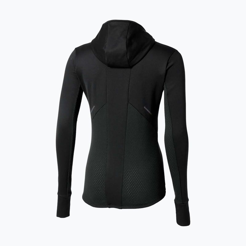 Felpa running donna Mizuno Active Warm Hooded black 2