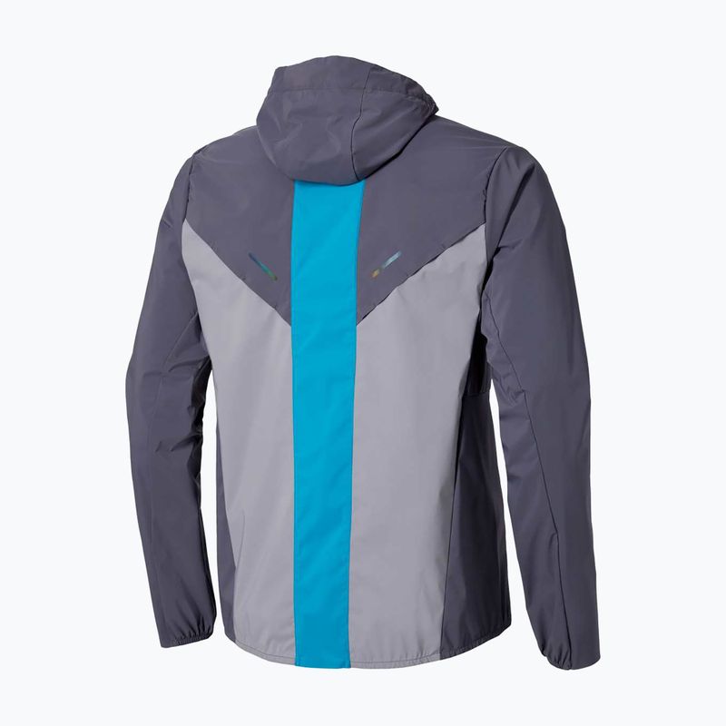 Giacca da running uomo Mizuno Tech Thermal Charge Hooded quiksilver 2