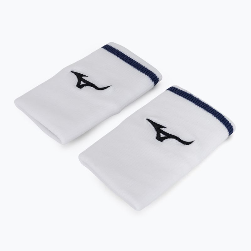 Fascia da polso in spugna Mizuno Wristband Long With Line 6P white/estate blue 2