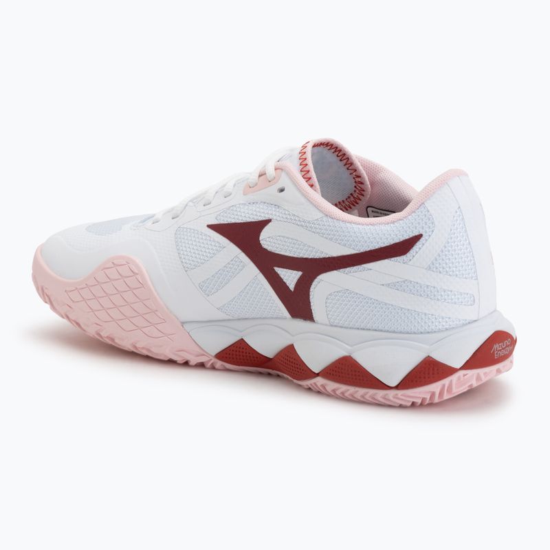 Scarpe da tennis da donna Mizuno Wave Enforce Tour 2 CC white/pinkesque/barbados/cherry 3
