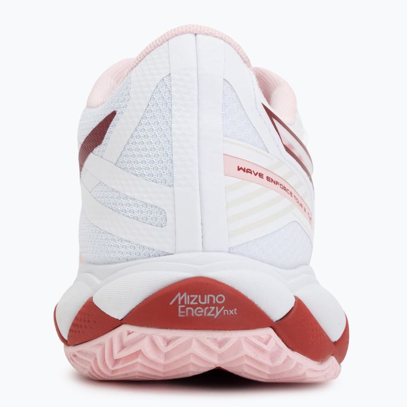 Scarpe da tennis da donna Mizuno Wave Enforce Tour 2 CC white/pinkesque/barbados/cherry 6