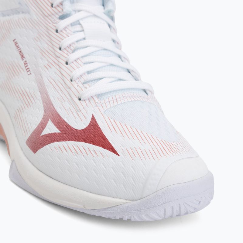 Scarpe da volley donna Mizuno Lightning Select Mid White/Rose Elegance/Lava Falls 7
