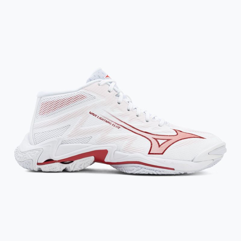 Scarpe da pallavolo donna Mizuno Wave Lightning Elite Mid white/rose elegance/lava falls 2