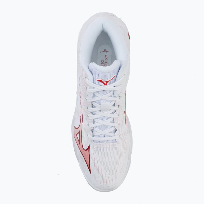 Scarpe da pallavolo donna Mizuno Wave Lightning Elite Mid white/rose elegance/lava falls 5